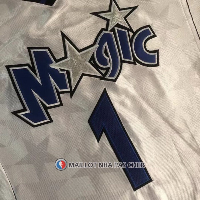 Maillot Orlando Magic Tracy McGrady NO 1 Mitchell & Ness 2000-01 Blanc